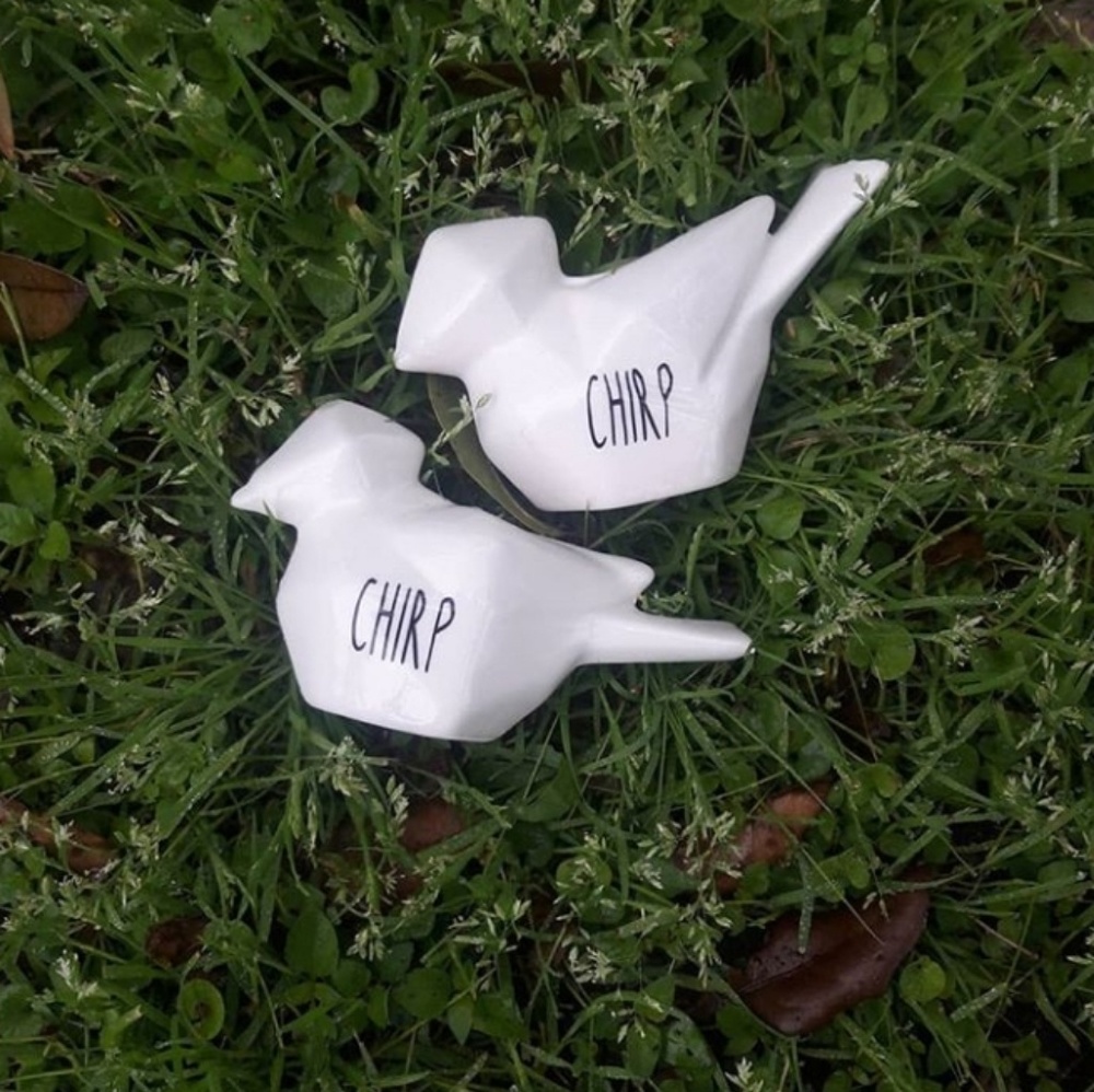 2 Rea Dunn inspired ceramic chirp birds